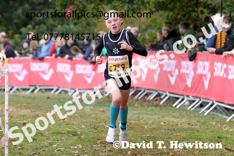 Girls under-15s 2021 National Cross Country Relays, Berry Hill Park, Mansfield. Photo: David T. Hewitson/Sports for All Pics